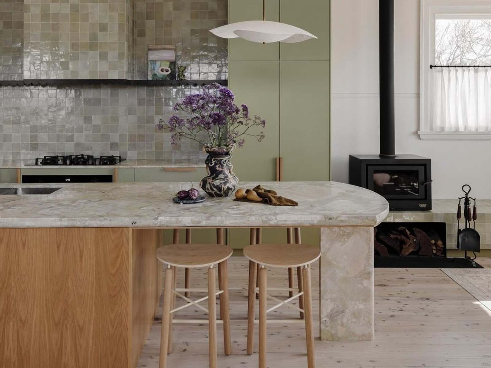 sage green on trend kitchen design by amber
