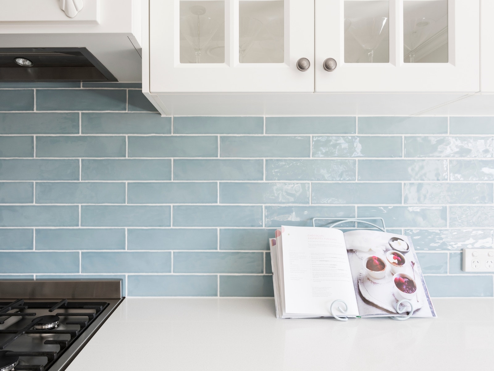 sky blue subway tile from amber. minimalist coastal design suitable for all internal spaces like kitchen splashback or bathroom feature wall.